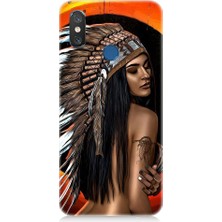 Teknomeg Xiaomi Mi 8 Uyumlu Kızıldereli Kız Desenli Silikon Kılıf