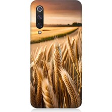 Teknomeg Xiaomi Mi 9se Uyumlu Buğday Başak Tarlası Desenli Silikon Kılıf
