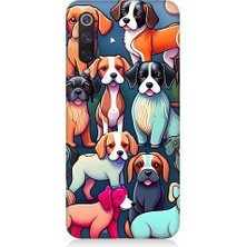 Teknomeg Xiaomi Mi 9se Uyumlu Sevimli Pastel Köpekler Desenli Silikon Kılıf