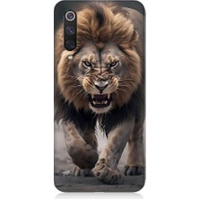 Teknomeg Xiaomi Mi 9se Uyumlu Saldırgan Aslan Desenli Silikon Kılıf