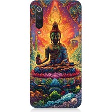 Teknomeg Xiaomi Mi 9se Uyumlu Budist Buda Heykel Desenli Silikon Kılıf