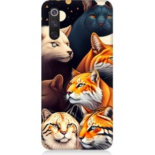 Teknomeg Xiaomi Mi 9se Uyumlu Renki Kedi Türleri Desenli Silikon Kılıf