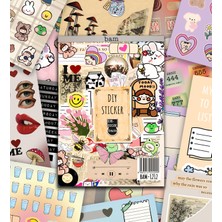 Giftmoda Vintage My Dıy Sticker Book 24 x 17 cm 16 Sayfa Özel Tasarım Rengarenk Sticker Kitabı