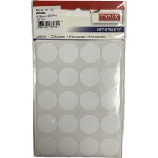 Tanex Tane x OFC 132 Beyaz Yuvarlak Etiket 200'lü 25 mm 3 Adet