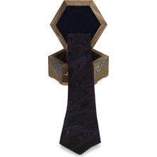 e38 EL İŞÇİLİĞİ ERKEK RENKLİ EBRU KRAVAT 150x5 cm - K0130