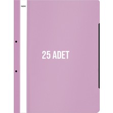 Noki XL Telli Dosya 25'li Paket Açık Pembe