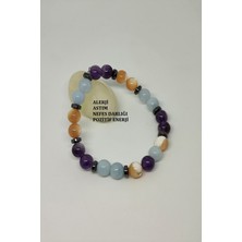 Bade Accessories 8 mm Sedef, Anjelit, Ametist, Hematit Doğaltaş Bileklik