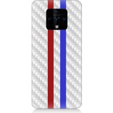 Teknomeg Tecno Camon 16 Uyumlu Bordo Mavi Metal Desen Desenli Silikon Kılıf