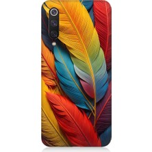 Teknomeg Xiaomi Mi 9se Uyumlu Pastel Renkli Tüyler Desenli Silikon Kılıf