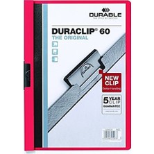 Durable 2209 Duraclip 60 25 Sayfa Kapasiteli Sıkıştırmalı Dosya Kırmızı Renk