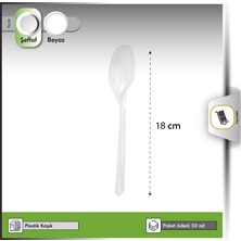 Mikron Plastik Şeffaf Ekolüks Kaşık - 100 Adet