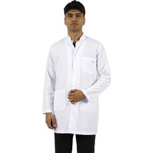 Seza Tekstil Hakim Yaka Orta Boy Beyaz Erkek Doktor Öğretmen Hemşire Laboratuvar Önlüğü