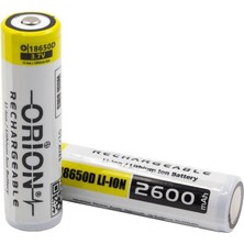 Orion 18650 Li-Ion 2600MAH Şarj Edilebilir Çipli Pil