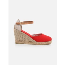 Su Espadril Kate Kırmızı Kadın Dolgu Topuklu Espadril