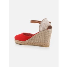 Su Espadril Kate Kırmızı Kadın Dolgu Topuklu Espadril