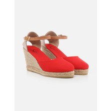 Su Espadril Kate Kırmızı Kadın Dolgu Topuklu Espadril