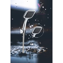 Yayke Siyah  Banyo Duş Seti Hortum Mafsal ve Başlık Seti