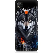 Teknomeg Xiaomi Redmi 9c Uyumlu Yalnız Kurt Desenli Silikon Kılıf