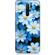 Teknomeg Xiaomi Redmi 9 Uyumlu Soft Renkli Papatyalar Desenli Silikon Kılıf