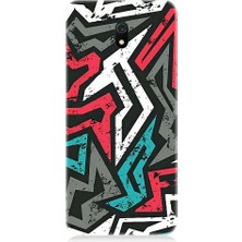 Teknomeg Xiaomi Redmi 8A Uyumlu Grafiti Mozaik Desenler Desenli Silikon Kılıf