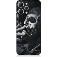Teknomeg Xiaomi Redmi 12 Uyumlu Sigara ve Ölüm Desenli Silikon Kılıf
