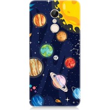 Teknomeg Xiaomi Redmi 5 Uyumlu Gezegenler ve Yıldız Haritası Desenli Silikon Kılıf