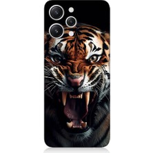 Teknomeg Xiaomi Redmi 12 Uyumlu Vahşi Kaplan Desenli Silikon Kılıf