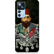 Teknomeg Xiaomi Mi 12T Pro Uyumlu Osmanlı 2. Abdülhamid Han Desenli Silikon Kılıf