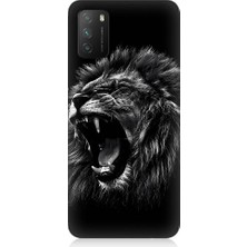Teknomeg Xiaomi Poco M3 Uyumlu Saldırgan Aslan Desenli Silikon Kılıf