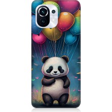 Teknomeg Xiaomi Mi 11 Pro Uyumlu Renkli Balonlar ve Panda Desenli Silikon Kılıf
