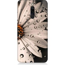 Teknomeg Xiaomi Redmi 8 Uyumlu Papatya ve Su Damlaları Desenli Silikon Kılıf