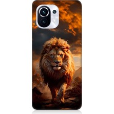 Teknomeg Xiaomi Mi 11 Pro Uyumlu Yırtıcı Aslan Kral Desenli Silikon Kılıf