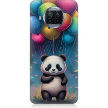 Teknomeg Xiaomi Mi 10T Lite Uyumlu Renkli Balonlar ve Panda Desenli Silikon Kılıf