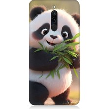 Teknomeg Xiaomi Redmi 8 Uyumlu Sevimli Panda ve Bambu Desenli Silikon Kılıf