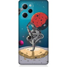 Teknomeg Xiaomi Poco X5 Pro Uyumlu Break Dans Yapan Astronot Desenli Silikon Kılıf