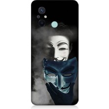 Teknomeg Xiaomi Redmi 12C Uyumlu V For Vendetta Anonymous Desenli Silikon Kılıf