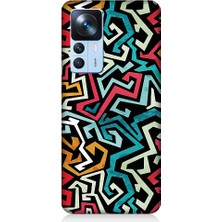 Teknomeg Xiaomi Mi 12T Pro Uyumlu Pop Art Grafiti Grunge Desenli Silikon Kılıf