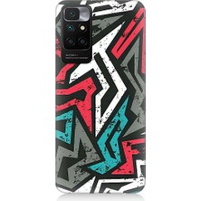 Teknomeg Xiaomi Redmi 10 Uyumlu Grafiti Mozaik Desenler Desenli Silikon Kılıf