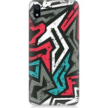 Teknomeg Xiaomi Redmi 7A Uyumlu Grafiti Mozaik Desenler Desenli Silikon Kılıf