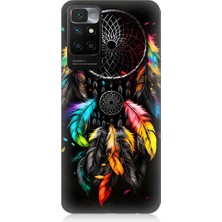 Teknomeg Xiaomi Redmi 10 Uyumlu Renki Dream Catcher Düş Kapanı Desenli Silikon Kılıf
