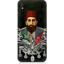 Teknomeg Xiaomi Redmi 9A Uyumlu Osmanlı 2. Abdülhamid Han Desenli Silikon Kılıf