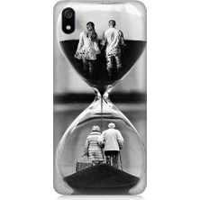 Teknomeg Xiaomi Redmi 7A Uyumlu Yaşam ve Kum Saati Desenli Silikon Kılıf