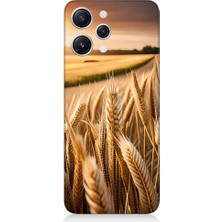 Teknomeg Xiaomi Redmi 12 Uyumlu Buğday Başak Tarlası Desenli Silikon Kılıf