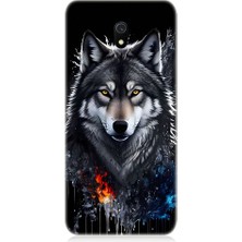 Teknomeg Xiaomi Redmi 8A Uyumlu Yalnız Kurt Desenli Silikon Kılıf