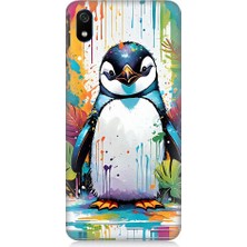 Teknomeg Xiaomi Redmi 7A Uyumlu Sevimli Penguen Desenli Silikon Kılıf