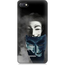 Teknomeg Xiaomi Redmi 6A Uyumlu V For Vendetta Anonymous Desenli Silikon Kılıf