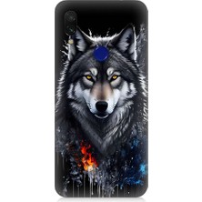 Teknomeg Xiaomi Redmi Note 7 Uyumlu Yalnız Kurt Desenli Silikon Kılıf