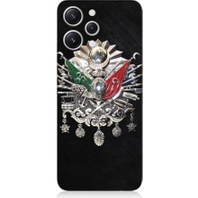 Teknomeg Xiaomi Redmi 12 Uyumlu Osmanlı Tuğrası ve Arması Desenli Silikon Kılıf