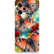 Teknomeg Xiaomi Redmi Note 12 Pro 5g Uyumlu Soft Renkli Kelebekler Desenli Silikon Kılıf