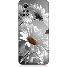 Teknomeg Xiaomi Redmi Note 12 Pro 4g Uyumlu Beyaz Papatyalar Desenli Silikon Kılıf